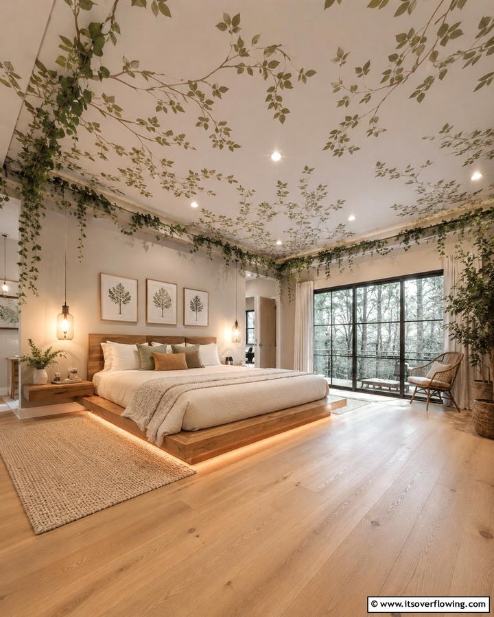 Faux Forest Ceilings - 30 Forest-Themed Bedroom Ideas for Nature-Inspired Retreats