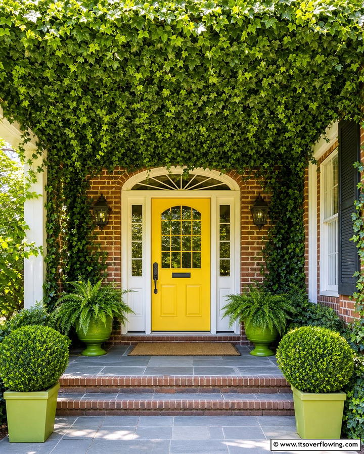 Faux Ivy or Greenery - 25 Front Door Decor Ideas to Welcome Guests in Style