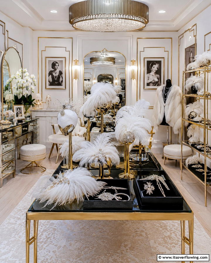 Feathered Accessories - 25 Art Deco Wedding Ideas for Glamorous Celebrations