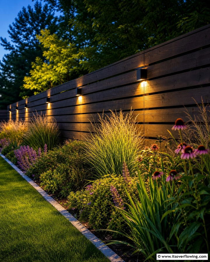 Fence Line Accent Lights - 21 Landscape Lighting Ideas to Illuminate Outdoor Spaces
