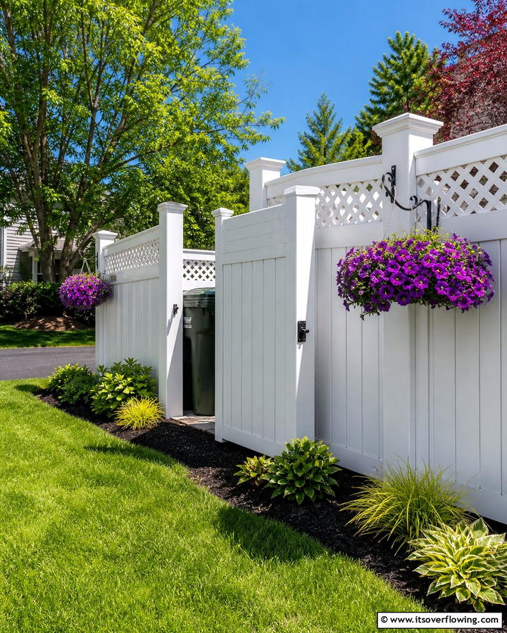 Fence Panel Screen - 25 Garbage Can Storage Ideas for Neat Spaces