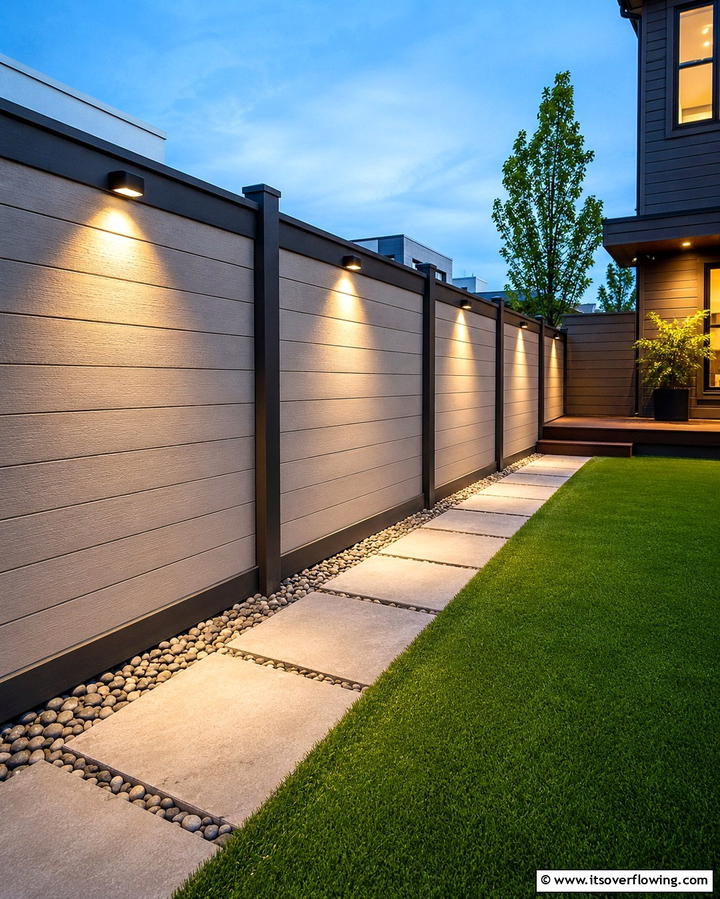Fence Puck Lights - 25 Fence Lighting Ideas to Illuminate Your Outdoor Space