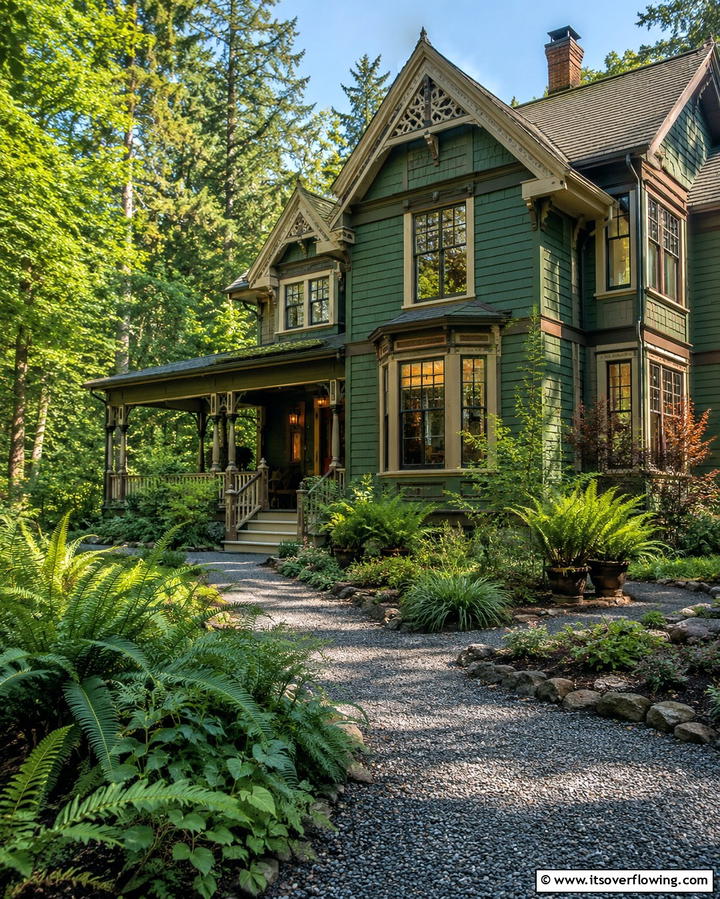 Fern Green Harmony - 25 Green Victorian House Colors for Historic Charm