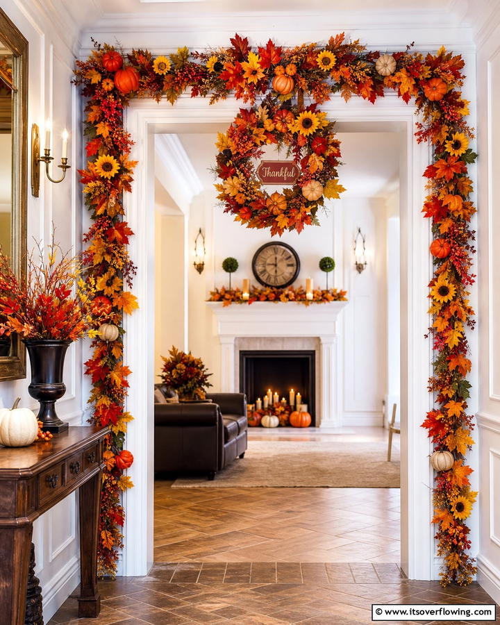 Festive Doorway Decor - 21 Charming Thanksgiving Decoration Ideas for a Festive Home