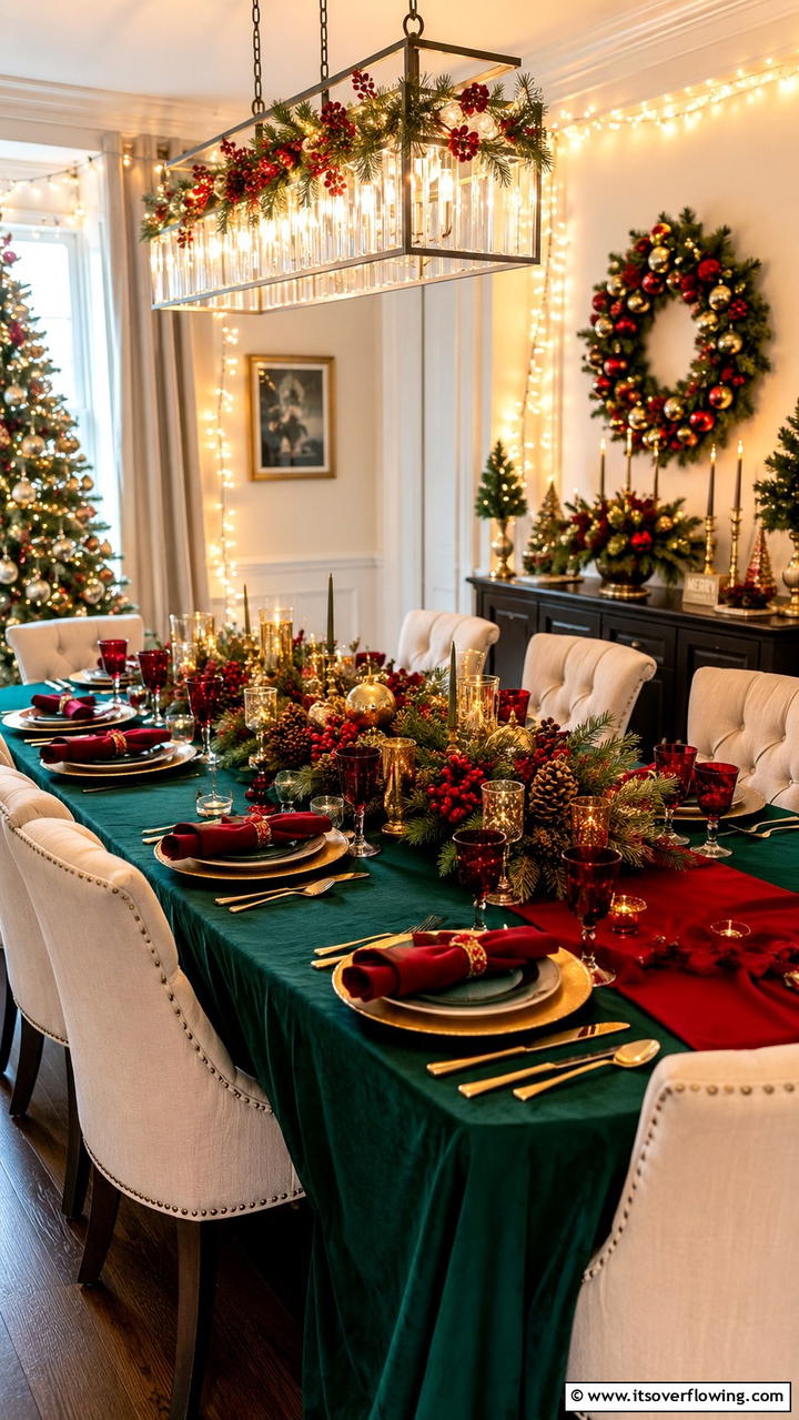 Festive Holiday Magic - 21 Elegant Tablescape Ideas for Memorable Dining Experiences