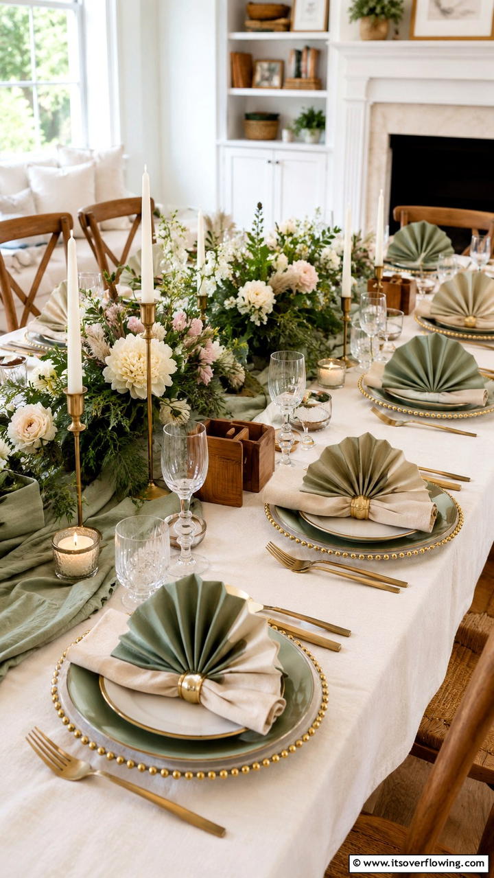 Festive Napkin Folds - 30 Friendsgiving Decor Ideas for Festive Gatherings