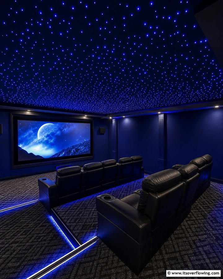 Fiber Optic Lights for a Starry Effect - 20 Basement Lighting Ideas to Brighten Your Space
