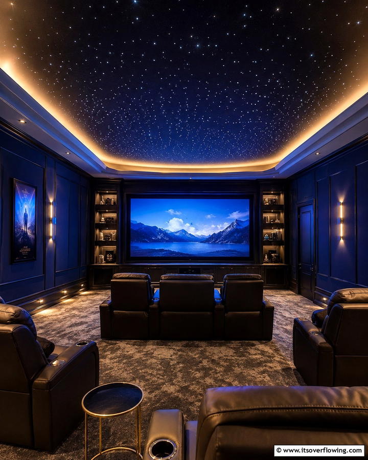 Fiber Optic Star Ceiling - 25 Drop Ceiling Lighting Ideas for Modern Homes
