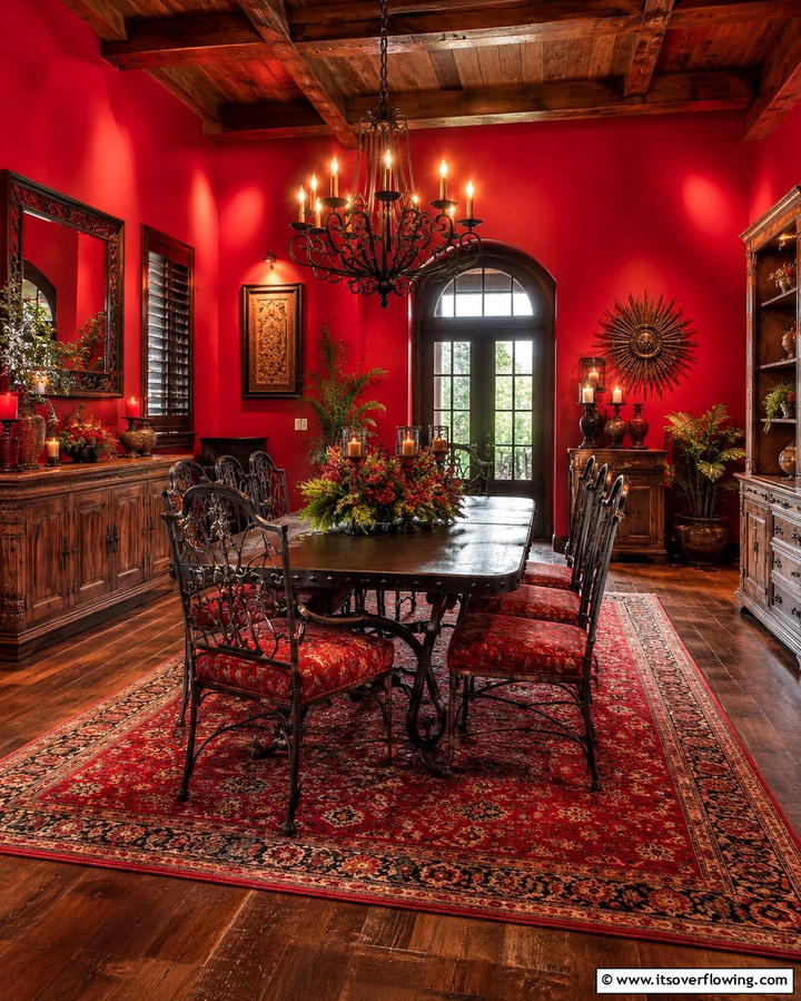 Fiery Red Passion - 25 Mexican Interior Paint Colors for a Vibrant and Authentic Home