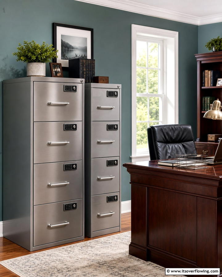 Filing Cabinets with Lockable Drawers - 25 Office Storage Ideas to Keep Your Workspace Organized and Clutter-free