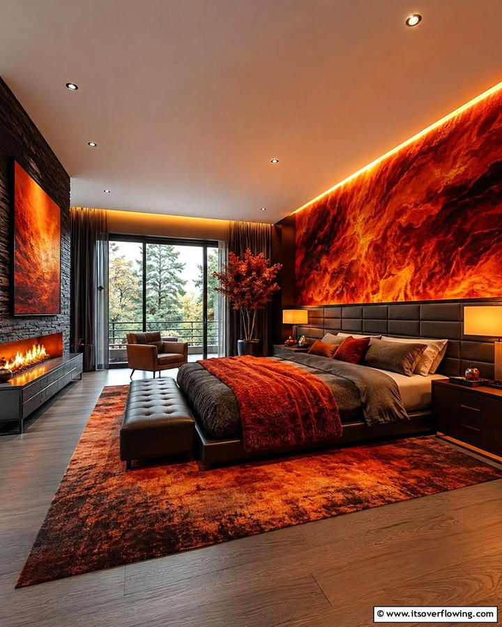 Fire Inspired Warmth - 30 Cozy Fall Bedroom Decor Tips for Autumnal Warmth & Style