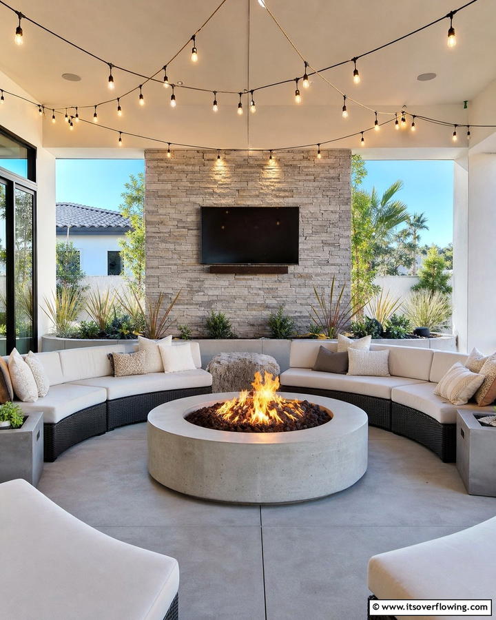 Fire Pit Centerpiece - 25 California Room Design Ideas for Indoor-Outdoor Living