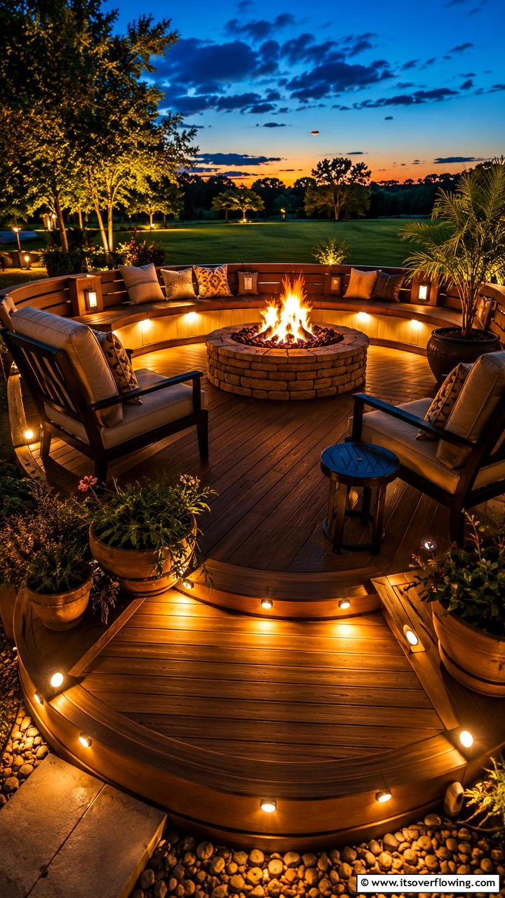 Fire Pit Deck Lights - 30 Deck Lighting Ideas for Ambiance and Safety