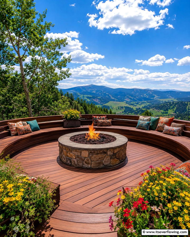 Fire Pit Decks - 25 Wood Deck Ideas for Outdoor Living Spaces