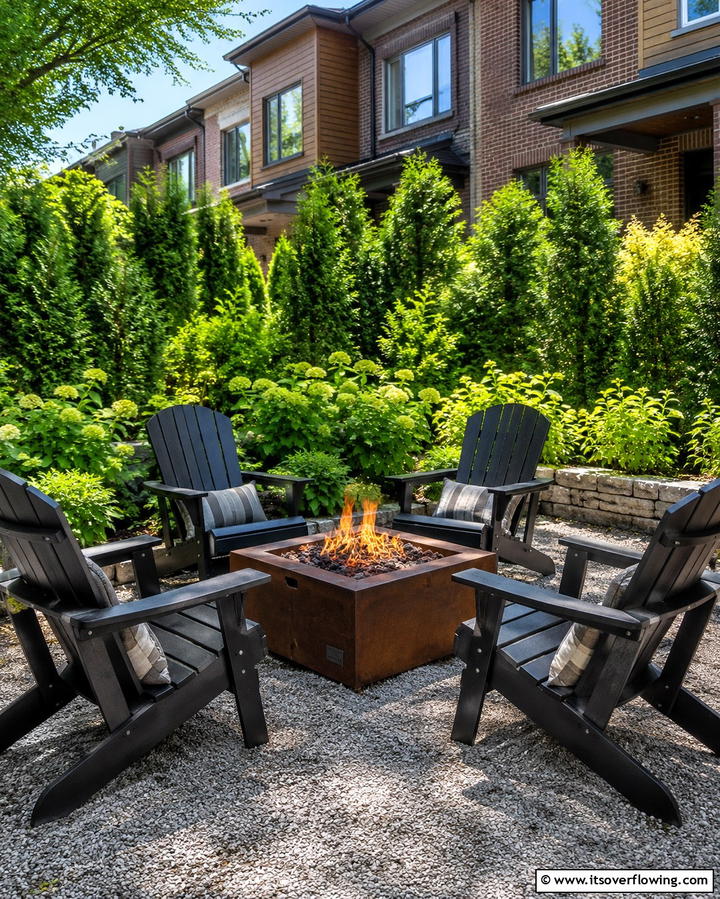 Fire Pit Gathering Spot - 25 Townhouse Patio Ideas for Small Outdoor Spaces