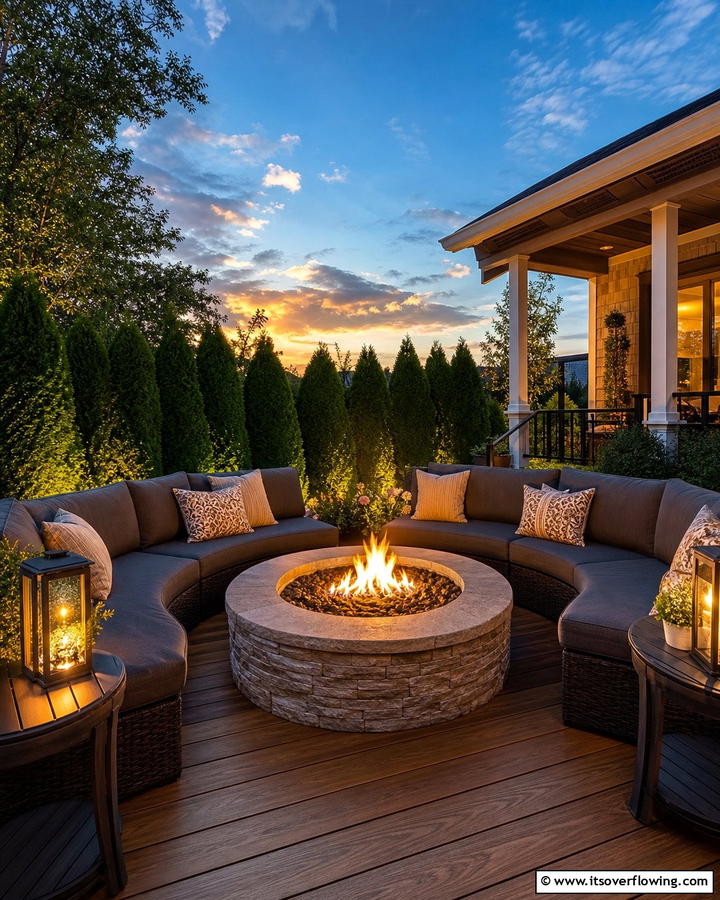 Fire Pit Gathering - 21 Back Porch Ideas for Cozy and Functional Outdoor Spaces