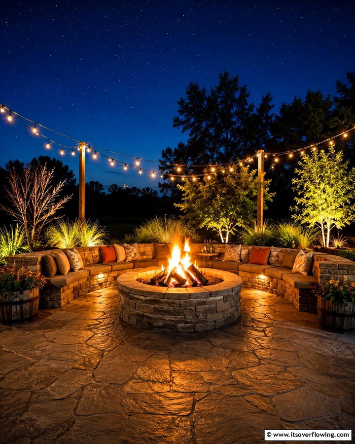 Fire Pit Lighting for Warmth and GlowOne - 25 Backyard Lighting Ideas to Illuminate Your Outdoor Space