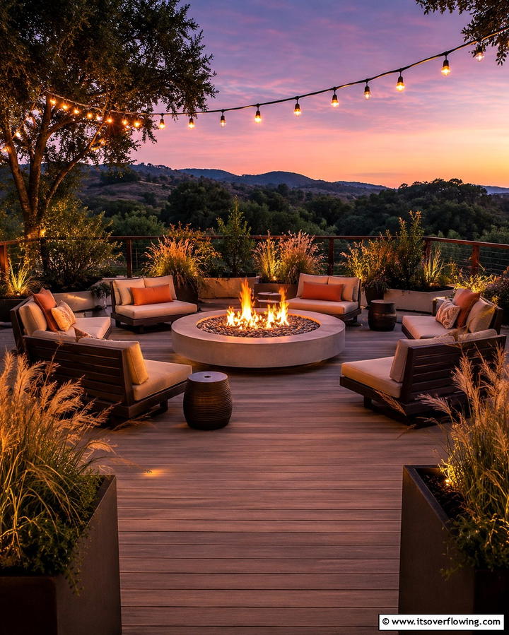 Fire Pit Seating - 25 Stylish Deck Seating Ideas for Outdoor Entertaining