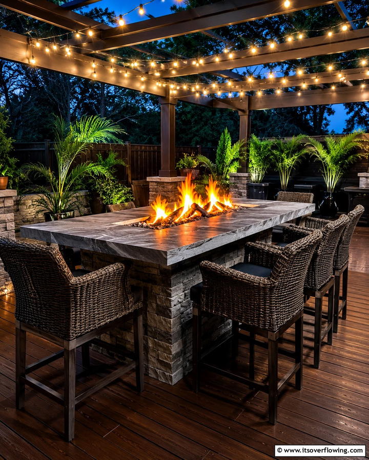 Fire Pit Table Combo - 25 Wood Burning Fire Pit Ideas for Cozy Nights