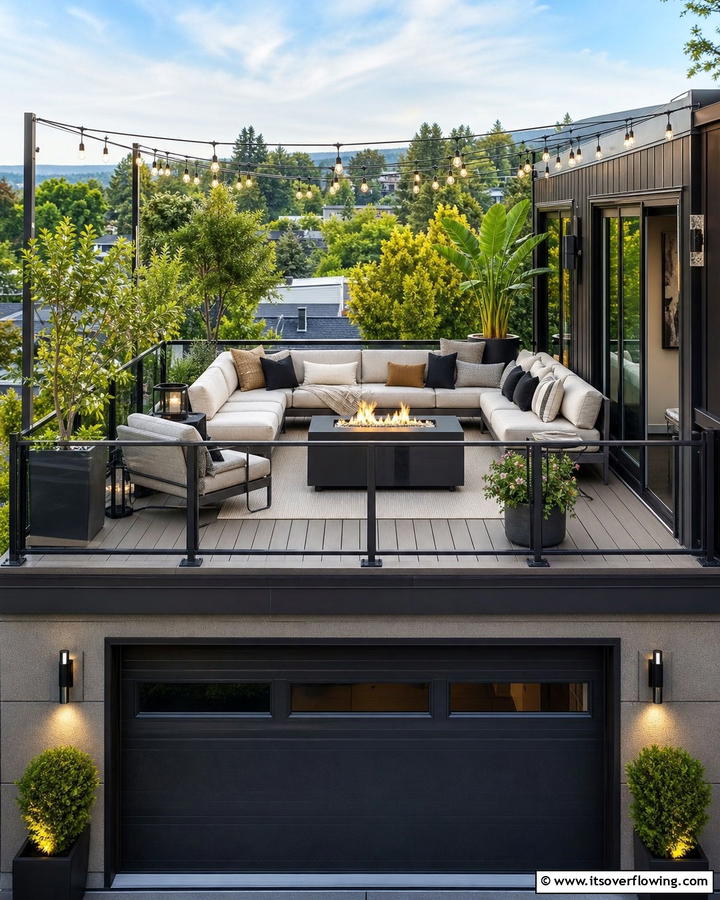 Fire Pit Table - 20 Balcony Over Garage Ideas for Extra Space