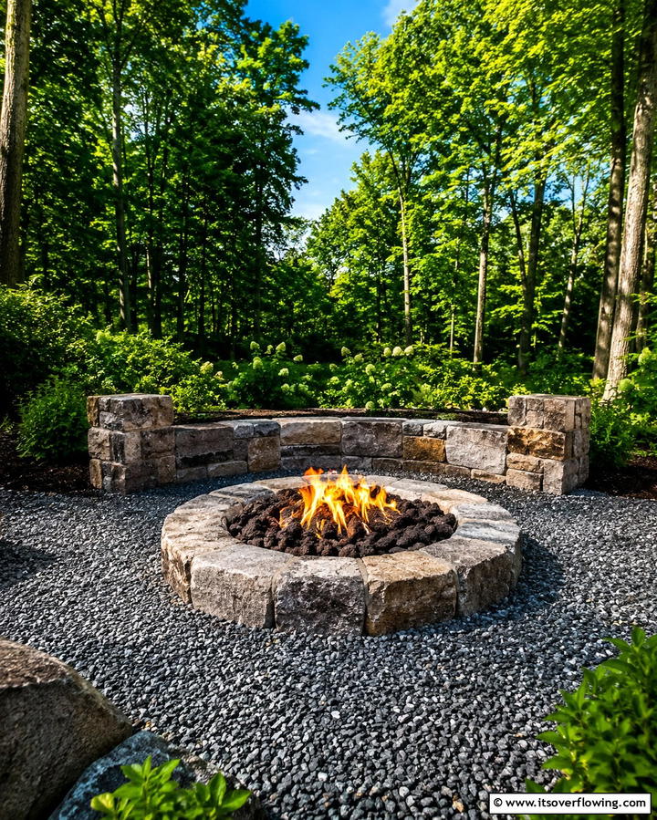 Fire Pit with Rocks - 25 Rock Landscaping Ideas to Transform Your Outdoor Space