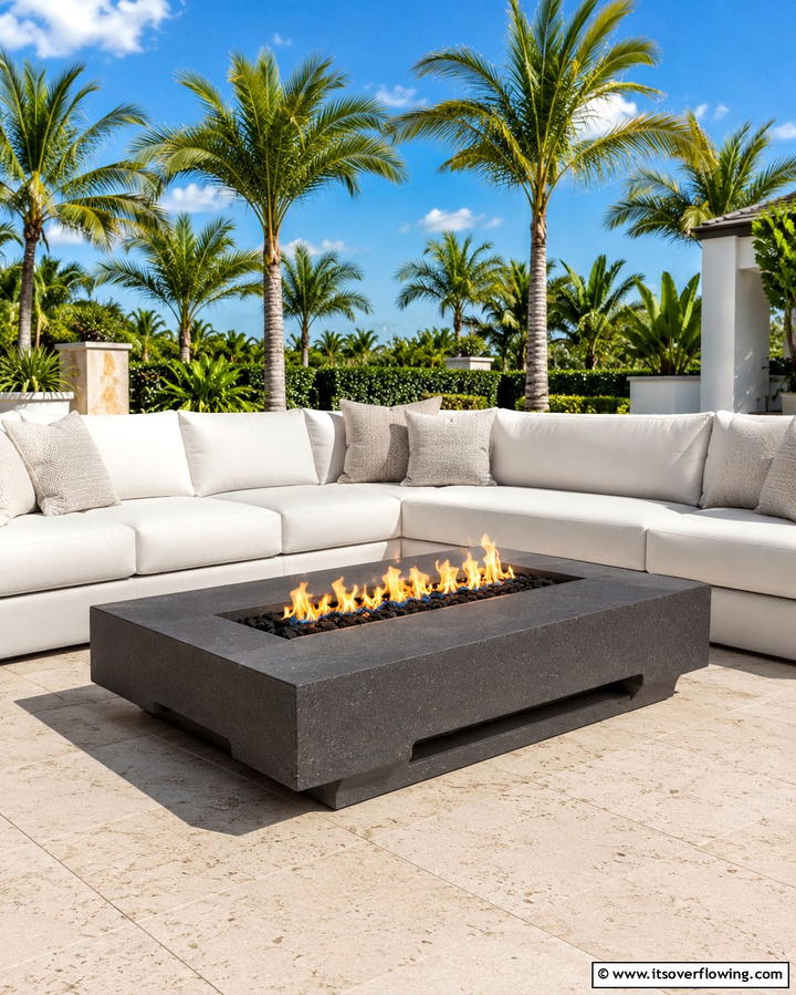 Fire Table for Modern Patios - 25 Outdoor Fireplace Ideas to Enhance Your Backyard