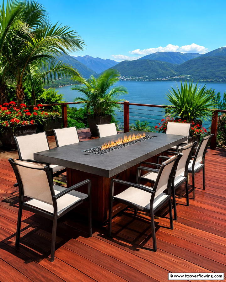 Firepit Dining Table Combo - 25 Patio Ideas With Firepit for Cozy Gatherings