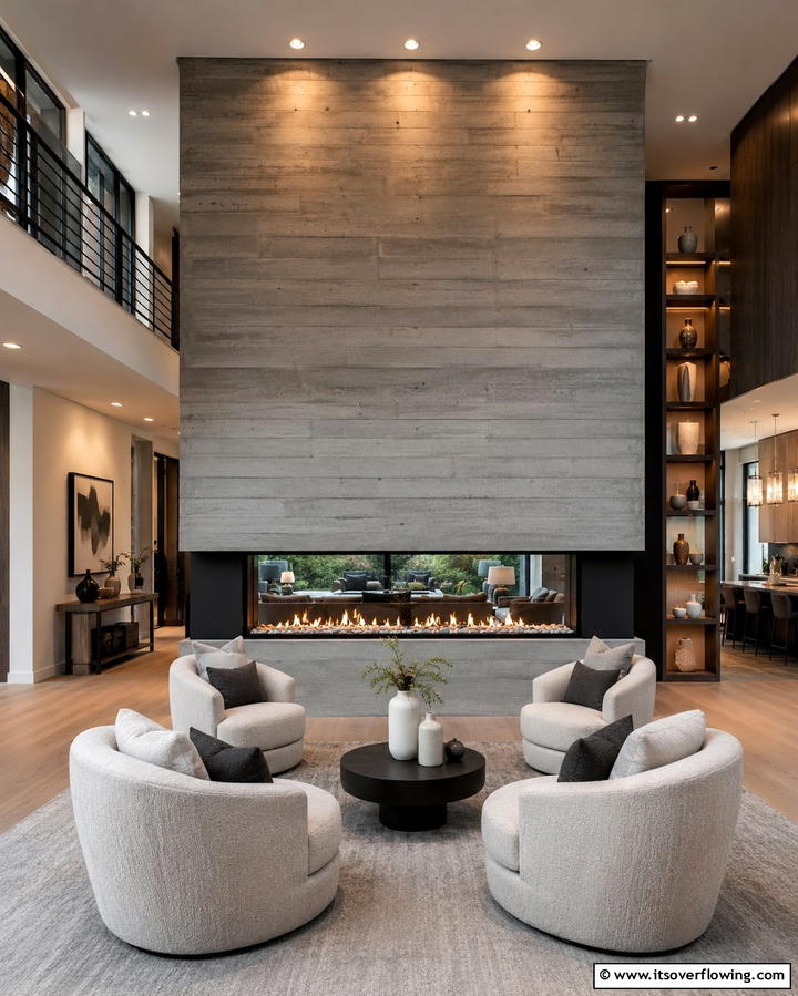 Fireplace Feature - 30 Sophisticated Cigar Room Designs for Luxurious Relaxation