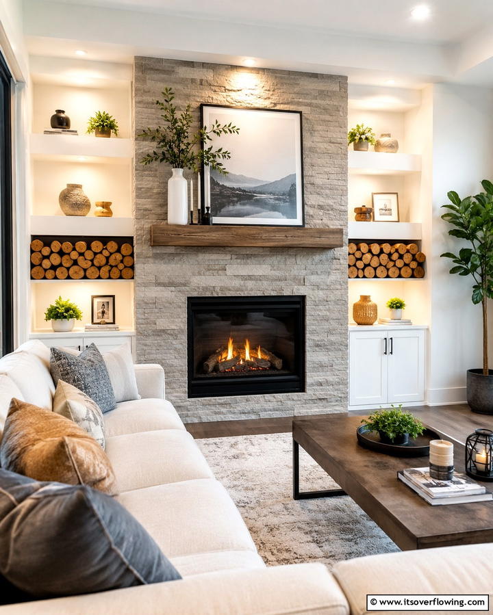 Fireplace Wall Niches - 20 Wall Niche Ideas to Display Art and Decor Creatively