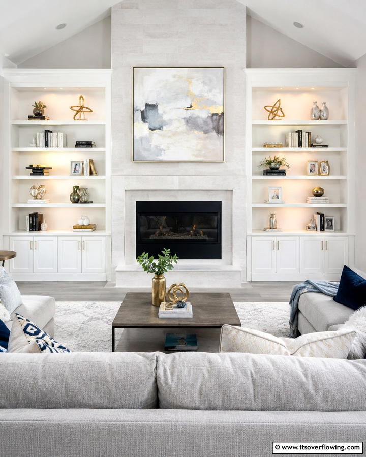 Fireplace Wall with Built In Shelving - 30 Fireplace Wall Ideas to Transform Your Living Space