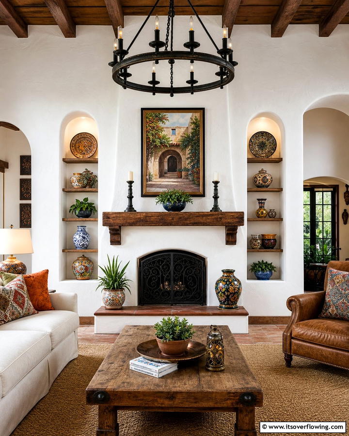 Fireplace with Built In NichesExact - 25 Spanish Style Fireplace Ideas for Cozy Living Spaces