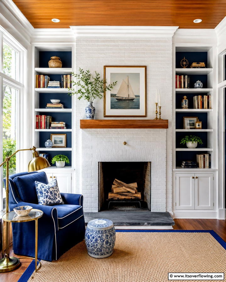Fireplace with Built In Shelving - 25 Sunroom With Fireplace Ideas for Cozy Gatherings