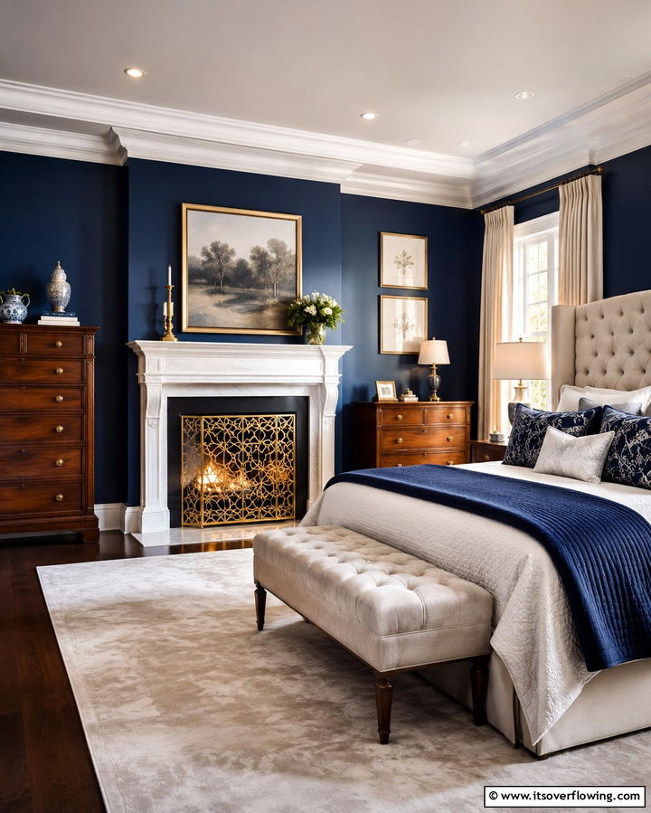 Fireplaces with Decorative Screens - 30 Bedroom Fireplace Ideas for Cozy Warmth & Ambiance