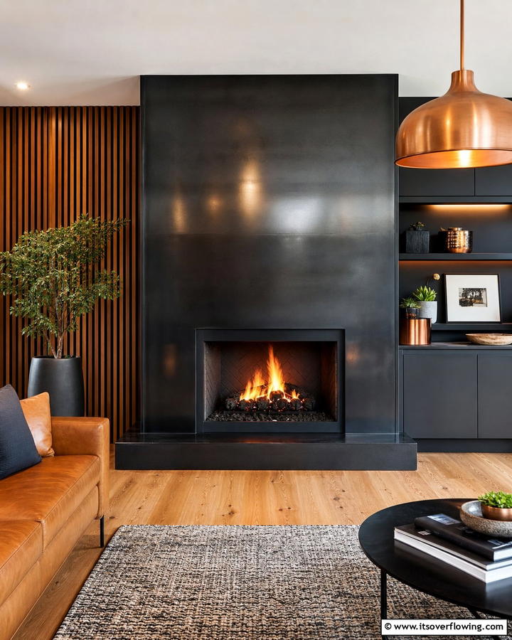 Fireplaces with Metal Surrounds - 20 Mid-century Modern Fireplace Ideas for a Retro Look