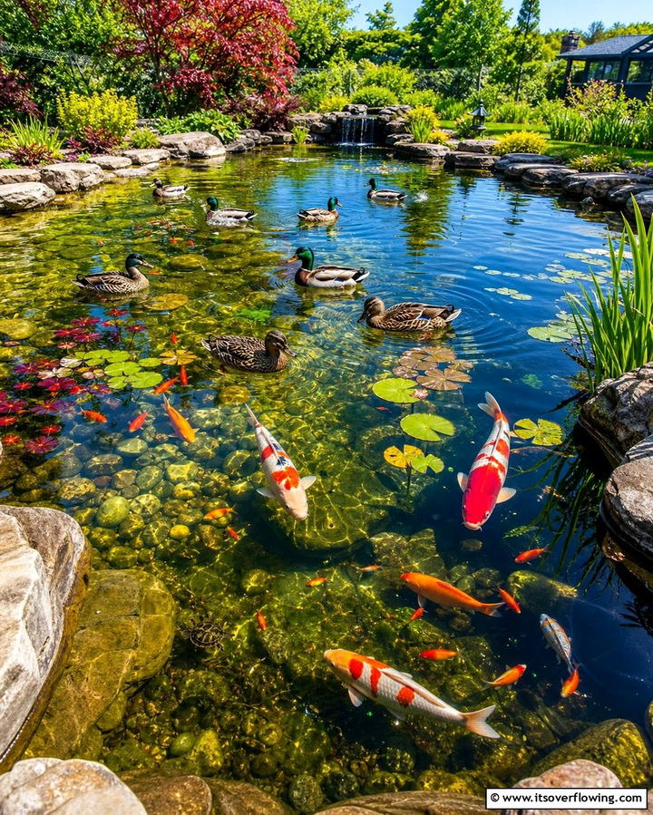 Fish Companions - 25 Duck Pond Ideas- Beautiful & Functional Designs