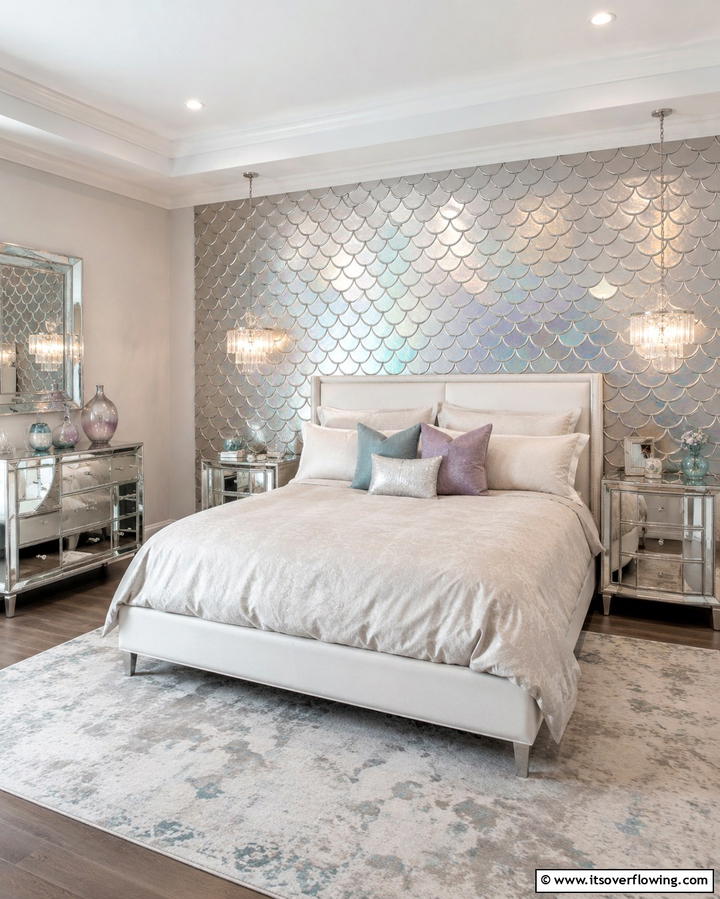 Fish Scale Wallpaper - 20 Underwater Mermaid Bedroom Ideas for Fantasy