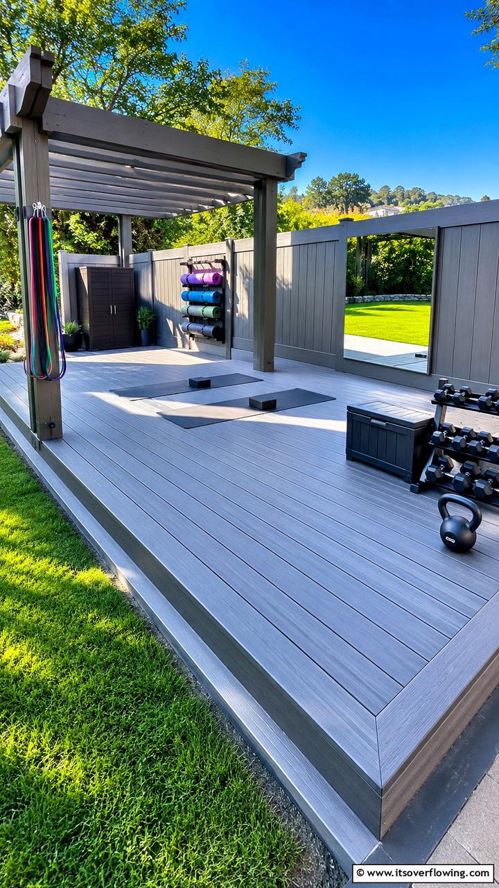Fitness Focus Composite Deck - 30 Composite Deck Ideas- Stylish and Durable Outdoor Designs