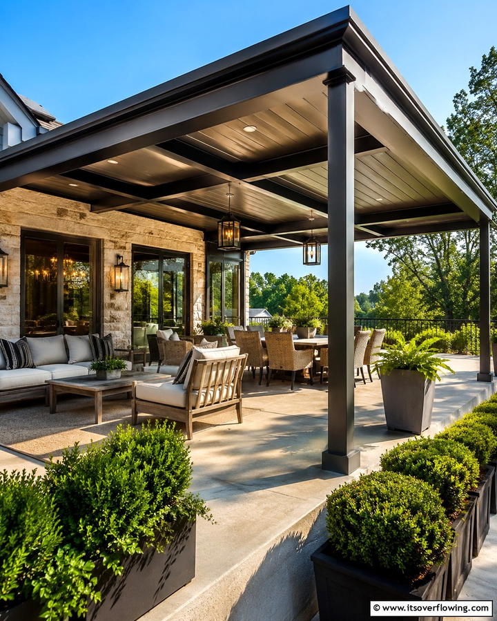 Fixed Canopy for Year Round Coverage - 25 Stunning Deck Awning Ideas for Outdoor Living