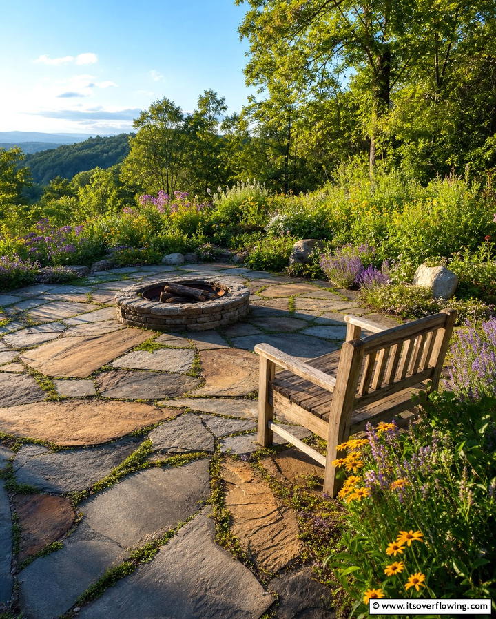 Flagstone Decking for Natural Beauty - 25 Deck Flooring Ideas for a Beautiful Outdoor Space