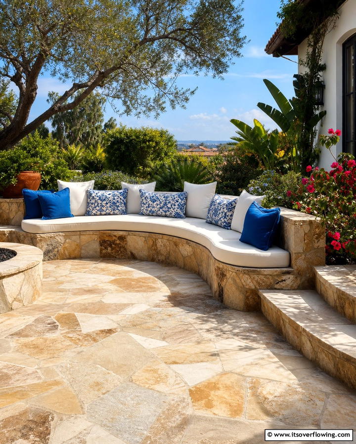 Flagstone Patio with Built In Seating - 25 Stunning Flagstone Patio Ideas for Outdoor Living