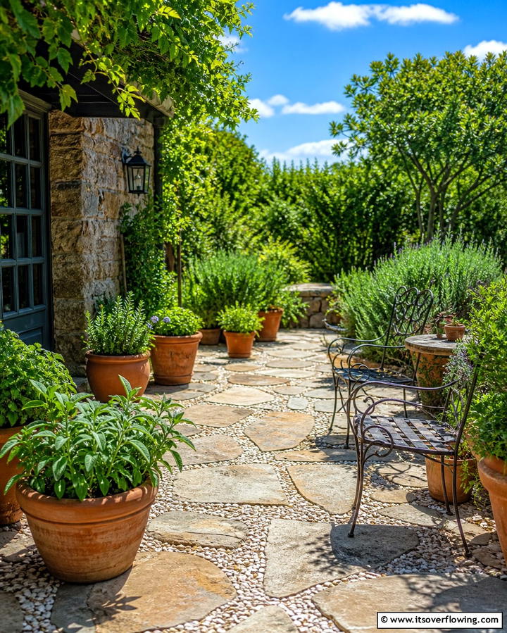 Flagstone Patio with Gravel Accents - 25 Stunning Flagstone Patio Ideas for Outdoor Living