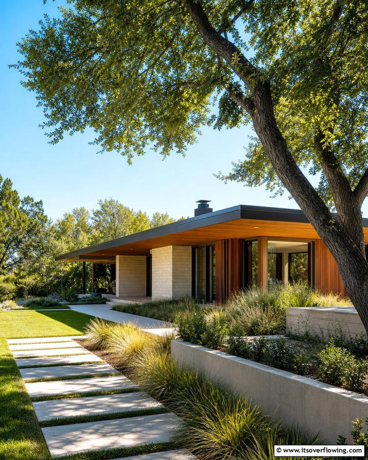 Flat or Low Pitched Roofs - 25 Mid-Century Modern Exterior Home Ideas for a Timeless Look