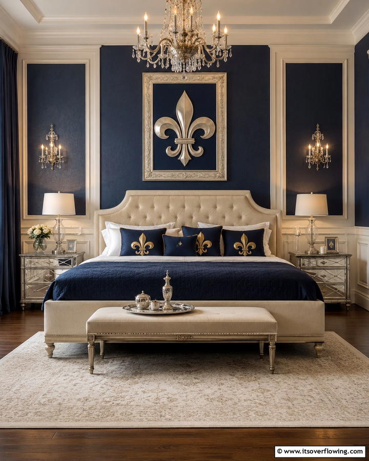 Fleur de Lis Accents - 30 French Bedroom Decor Ideas for Elegant European Style