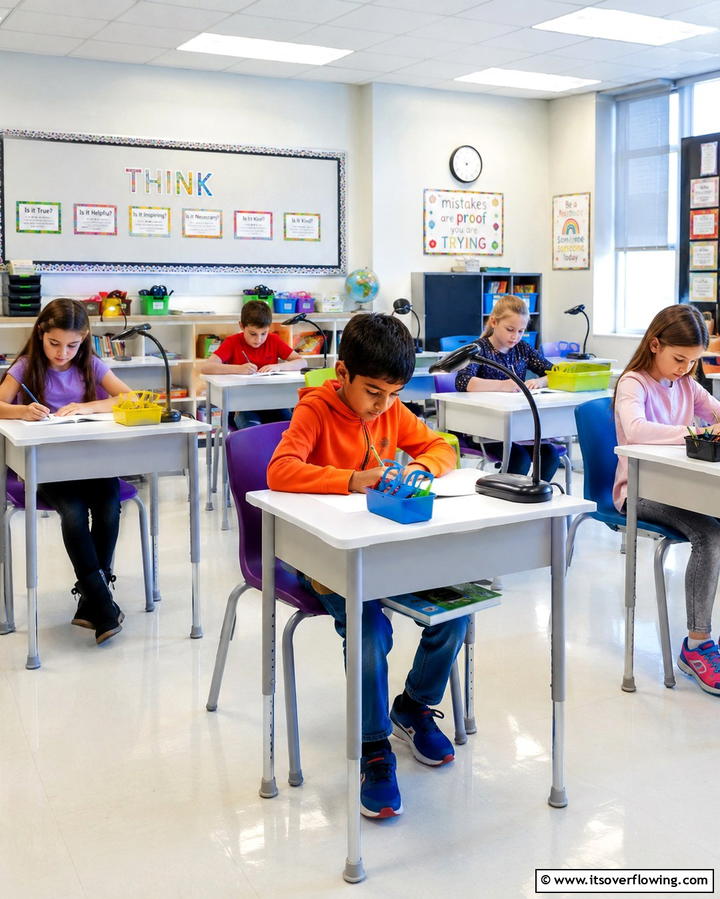 Flexible Desk Lamps for Individualized Lighting - 25 Classroom Lighting Ideas for Better Learning