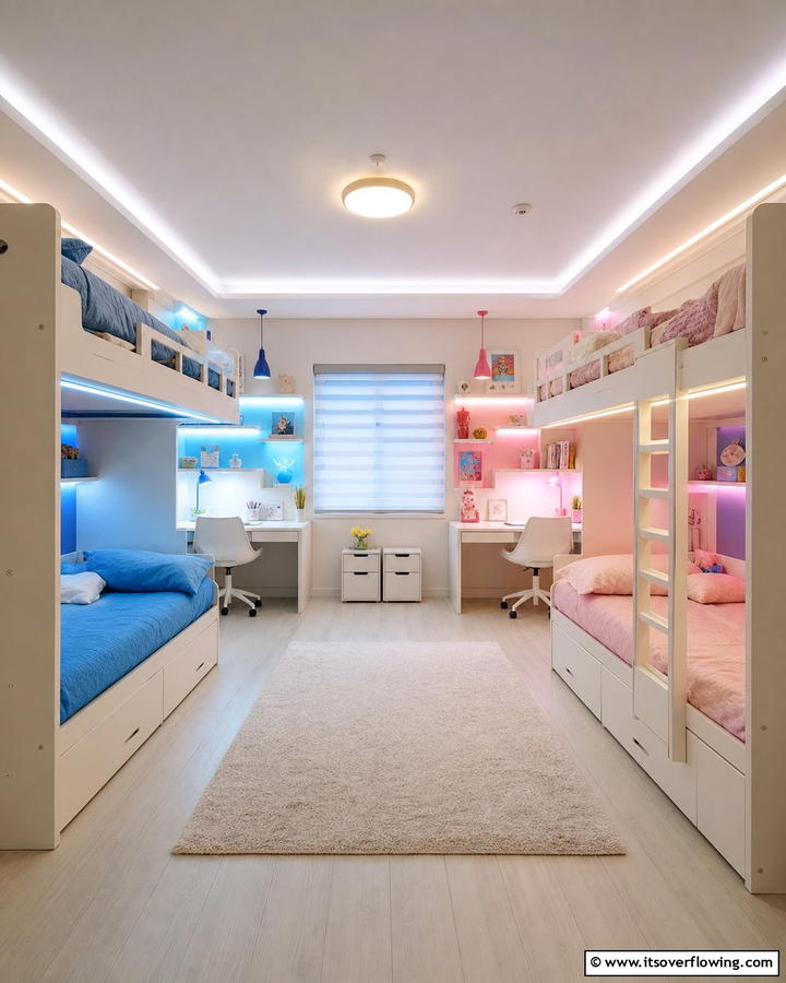 Flexible Lighting Design - 21 Shared Small Room Ideas for Siblings’ Harmonious Space