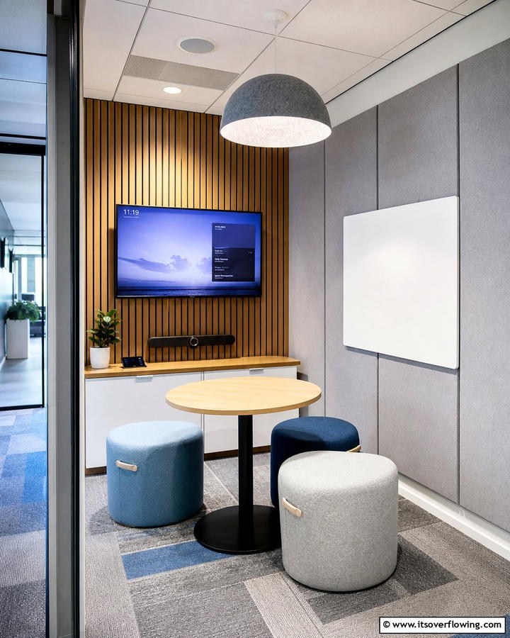 Flexible Meeting Nooks - 21 Small Office Ideas to Maximize Productivity in Tight Spaces
