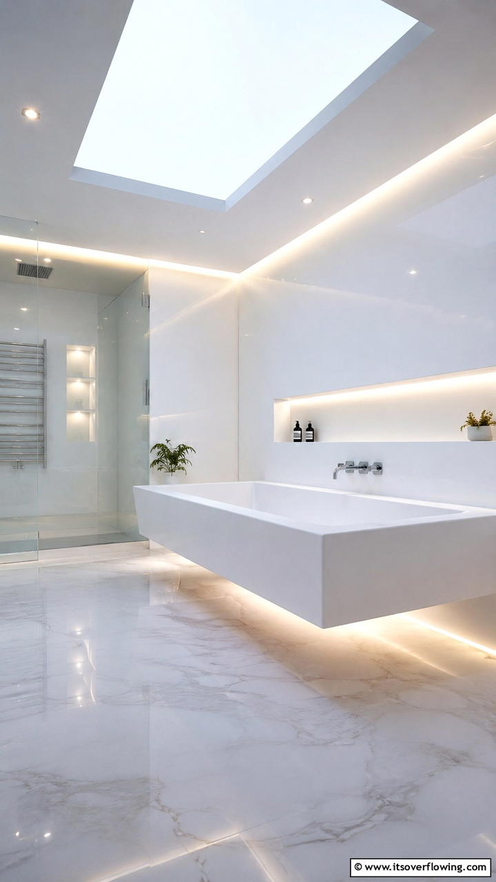 Floating Bathtub Design - 30 Bathtub Ideas for a Luxurious and Relaxing Bathroom