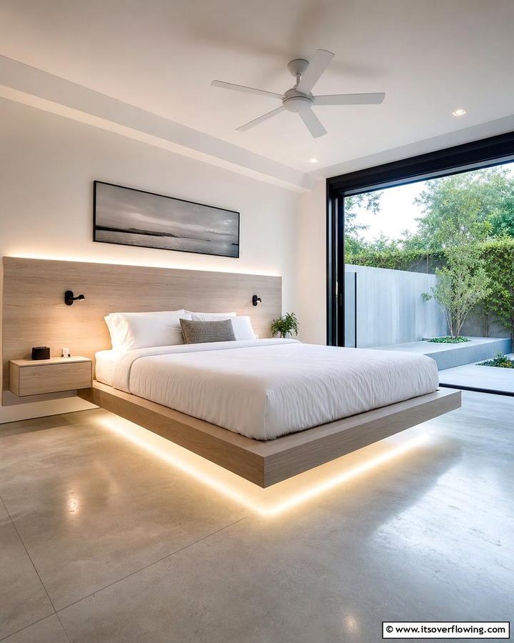 Floating Bed Concept - 21 Minimalist Bedroom Ideas for a Serene Retreat
