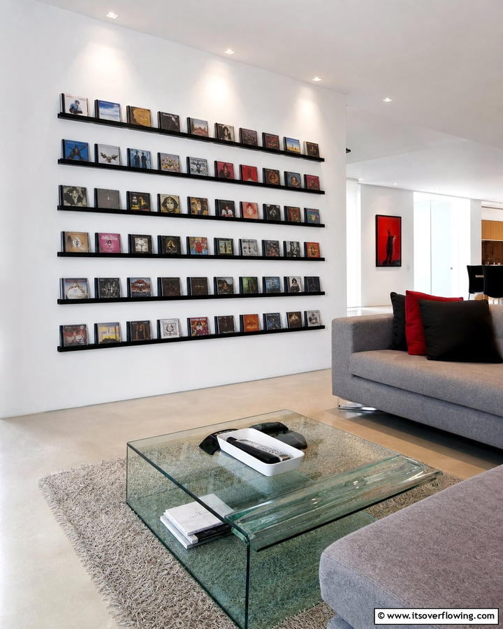 Floating CD Racks - 20 Creative CD Storage Ideas for Modern Homes