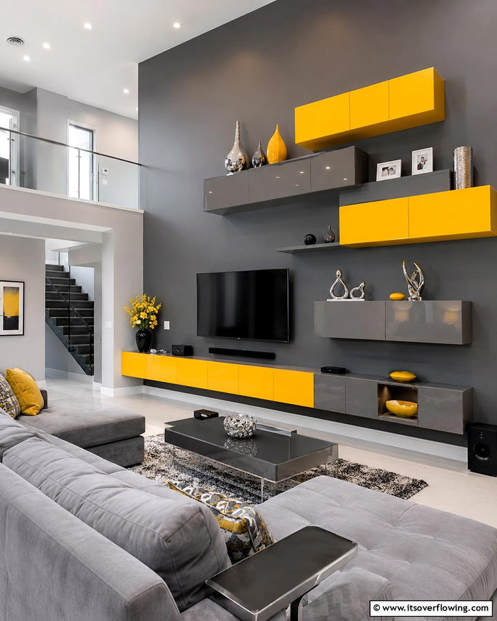 Floating Cabinets and Storage Units - 30 High Ceiling Wall Decor Ideas for Tall Interior Spaces